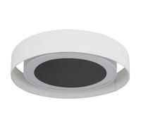 LED Plafonnier Salle à manger Plafonnier Salon Lampe de cuisine, métal textile blanc beige, 24W 850lm 3000K blanc chaud, D 60 cm