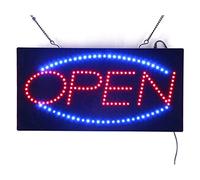 LED Poteau de Barbier Lumière Ultra Lumineuse Néon Ouvert Signalisation Électronique Afficher Signe pour Entreprise Boutique/Murs/Fenêtre/Cadeau d'inauguration/Bar/Hôtel/Coupe cheveux,24x48cm