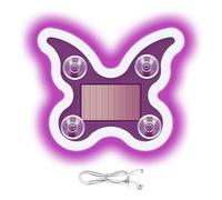 LED Pour Fenêtre De Voiture,Décoration Papillon Rechargeable À Énergie Solaire,6 Modes De Lumière Environnement LED Pour Voiture | Pour Chambre Fêtes Camion Moto