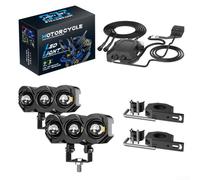 LED pour moto 3 Lentilles Blanc/Jaune IP67 Étanche LED pour | 3 lentilles séparées, faisceaux haut/bas, jaune protecteur, pénétrant, indice IP67 étanche