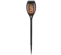 LED prise solaire lampe décor poinçonnage feu effet scintillement jardin lumière extérieure terrasse piquet de sol