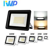 LED projecteur 10W 20W 30W 50W 100W 220V IP68 étanche projecteur extérieur jardin lampadaire projecteur lampe mur LED réflecteur 20W