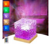 LED Projecteur Ciel Etoile, 16 Couleurs Cube Cristal Lampe Aurore Boréale, Veilleuse Projecteur Aurore Boréale avec Télécommande, Veilleuse Lampe de Chevet Decoration Chambre pour Adulte, Ado, Fille