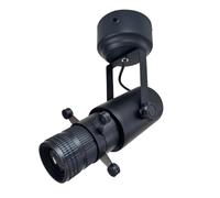 LED Projecteur en forme d'ouverture réglable, bureau au plafond ou lampe d'appoint murale, spot pour exposition de galerie d'art du musée de concert art directionnel (Noir-M-20W,Blanc chaud-3000K)