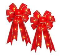 LED Red Bow 28x50cm Luminous Spring Festival Knot(Red 2 pcspack) | pour stunning luminous design, 28x50cm size, perfect for Spring Festival, adds cheerful vibe