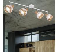 LED Rétro Plafonniers Filament Spot Baguette Réglable Aspect de Bois Cage Lampe