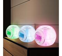 LED Réveil Numérique 6 Wecktöne RGB Changement Date Température Batterie 3er Set