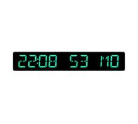 LED Réveil numérique avec synchronisation de l'heure, réveil de table électronique avec compte à rebours jusqu'à 999 jours, horloge multifonction avec affichage de la date et des secondes, 4 niveaux