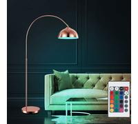 Lampadaire Lampe Arc Changement RGB Dimmable LED Télécommande Cuivre H 196cm