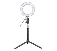 LED Ring Light USB Avec Trépied de Bureau et Selfie Stick - Kit de Lampe Vidéo Pour Photographie et Prise de Vue