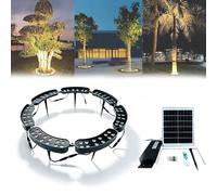 LED Ring Tree Light, LED Surrounding Colored Landscape Lighting Tree Spotlight, IP65 Waterproof Trees Up Lights with Ground Stake, Landscape Spotlights for Yard Garden Pathway (Yellow,7lights)