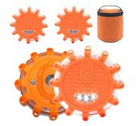 LED Road Flares Magnetic Caution Lights Waterproof Safety Flares LED Flash Beacon Lights Roadside Security Flares Magnetic Road Flares Caution Lights 3 Pack LED Road Safety Lights