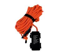 LED Rope Lights Outdoor Waterproof | Polyester, 3/5/10m, 132/172/320g | Windproof Camping Rope, Tent Fixing Cord, 8 Lighting Modes, Orange & Green, Battery-Powered AA, IP66 Weatherproof, 1pc