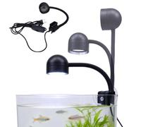 LED rotative pour aquarium - Lampe PP réglable à 360°, lumière d'ambiance décorative pour aquarium, dispositif d'éclairage de réservoir d'eau alimenté par USB, lampe compacte à clipser avec un design