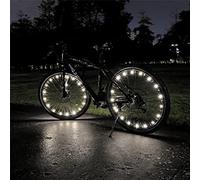 LED Roue Lumières Lot De 2, Rayons De Roue Vélo pour VTT VTC Bicyclette Adultes Et Enfants, Lampe à LED Étanche à Néon à Pneus avec 3 Modes Clignotants (White)