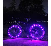 LED Roue Lumières Lot De 2, Rayons De Roue Vélo pour VTT VTC Bicyclette Adultes Et Enfants, Lampe à LED Étanche à Néon à Pneus avec 3 Modes Clignotants (Violet)