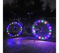 LED Roue Lumières Lot De 2, Rayons De Roue Vélo pour VTT VTC Bicyclette Adultes Et Enfants, Lampe à LED Étanche à Néon à Pneus avec 3 Modes Clignotants (Color)