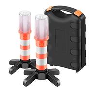 LED Route éclaire La Lumière, 2PCS Voiture Urgence Routière Clignotant Sécurité Kit, Lumière Stroboscopique Kit Balise D'avertissement pour Les Avertissements de La Circulation