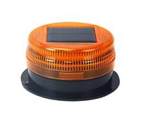 LED Safety Beacon - 10cm Solar Powered | ABS Magnetic Warning Lamp, Flash Mode Light for Traffic Roadside Industrial Site Foggy Rainy Day Visibility Improvement Easy Install Energy Saving