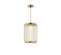 LED Salon de Thé Nouveau Chinois Moderne Simple Nordique Pendentif Éclairage Lanterne Dorée Lampes Résidentielles, Plafond Réglable Lampe Suspendue Luminaire pour Couloir Cuisine Île Chambre Salle à