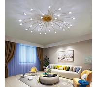 Led Salon Plafonnier Star Chambre Lampes de Plafond Ciel étoilé Design Chambre Enfants Lampes Suspendues Verre Abat-jour Pour Cuisine Restaurant Lampes (Blanche Lumière, 28 Flamme)