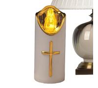 LED sans flamme, pour décoration de fête de la maison et des tombes, lumières électriques scintillantes - pour église de table de chevet, salon, jardin, cour et chemins