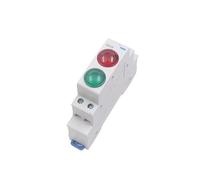 LED Signal Lamp ND9 Series AC/DC 230V 24V 220V Lights Din Rail Indication Light RED GREEN Lamp Indicator Light NWPNLXEA(14,AC DC 230V)