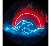 LED signe coucher de soleil enseignes au néon vagues Led maison mur lumières décoratives lever du soleil lampes de nuit montagnes décoration lumière USB luminosité réglable