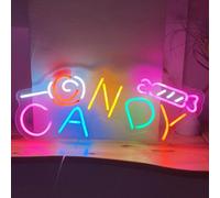 LED signe Snack enseignes au néon nourriture LED lumières magasin mur décoratif pop-corn lampes Pizza Burger Tacos décoration lumière USB luminosité réglable