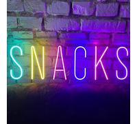 LED signe Snack enseignes au néon nourriture LED lumières magasin mur décoratif pop-corn lampes Pizza Burger Tacos décoration lumière USB luminosité réglable