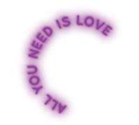 LED SIGNS ALL YOU NEED IS LOVE 80 LIFESTYLE PURPLE