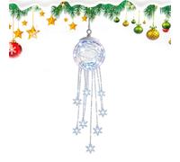 LED Snowflake Ornament - Glittering Ice Crystal String Lights, Christmas | Snowflake String Lights - for Winter Parties and Home Displays | LED Crystals, Sparkling Ornament Design, Indoor Accent