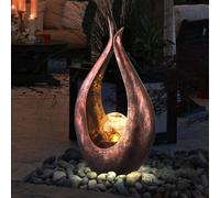 LED Solaire Extérieur Déco Lampe Boule Verre Debout Décoration Jardin Bronze Lampe Gazon Chemin Eclairage