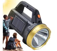 Led Solar Bright Flashlight, 3modes Torch Lantern, Portable Lighting Device with Rechargeable Panel, Outdoor Adventure Inspection Tool, Camping Equipment for Fishing Trips Outdoor Activities