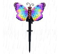 LED Solar Butterfly Garden Stake Light - Pathway Decor | Outdoor Lamp | Auto On Off Dusk Sensor, Energy Saving Waterproof Accent Lighting, Eco Friendly, For Yard Lawn, Patio & Walkway