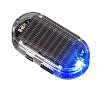 LED Solar Car Safety Light - Anti Theft Flashing Interior Lamp With Energy Efficient Design | Convenient Automotive Accessory For Vehicles Trucks Cars Outdoors Protection