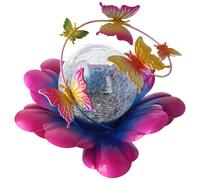 LED SOLAR Lumière florale BUTTERFLY Rose avec batterie et panneau solaire