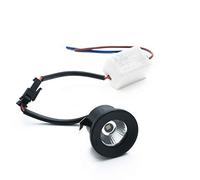 LED Spot à Encastrer Noir - Mini Luminaire 25/30 mm, 1 W, 30° pour Éclairage Escalier, Ciel Étoilé, Armoire Corridio, Vitrine, Étagère - Lumière Froide 6500 K