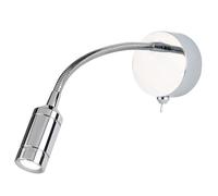 LED Spot Bureau en Chrome Interrupteur 3000 K 1 W Élégant Applique Réglable