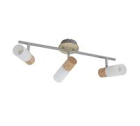 LED Spot Christoph à intensité variable (Traditionnel) en Marron Bois e. a. pour Chambre coucher (à 3 lampes, E14), Lampe encastrable, plafonnier, applique