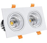 LED Spot Double Tête Downlights Super Lumineux Encastré Carré COB Panneau Caché Lampe Murale 18W/25W/30W LED Spot Light LED Décoration Plafonnier Grille Lampe Découpe 120 * 260MM