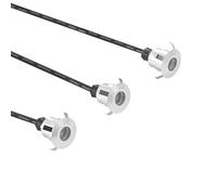 LED Spot encastrable dans le sol Gracelle (Moderne) en Gris Aluminium (à 3 lampes,), Luminaire d’extérieur pour jardin la terrasse balcon & maison