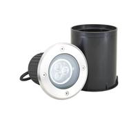 LED Spot encastrable dans le sol JOS (Moderne) en Gris Inox (à 3 lampes,), Luminaire d’extérieur pour jardin, la terrasse, balcon & maison