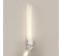 LED Spotlight, Bedside Reading Wall Lamp, Linear Metal Ultra-Thin Flute Wall Sconce with Adjustable, Bedroom Decorative Lighting Wall Lights