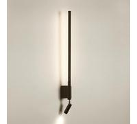 LED Spotlight, Bedside Reading Wall Lamp, Linear Metal Ultra-Thin Flute Wall Sconce with Adjustable, Bedroom Decorative Lighting Wall Lights