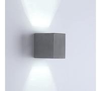 LED Spotlight, Cement Wall Light Up Down Sconce Square Cube Wall Mounted Lamp, Bedroom Bedside Lighting Fixture, Living Room Decor Wall Wash Lights (Cement Color)