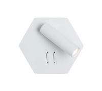 LED Spotlight, Hardwired Sconces Wall Mounted Reading Lamp with Switch, White Black for Bedroom, Adjustable LED Wall Lighting Hotel Bedside Wall Sconce Light 3000K Warm White