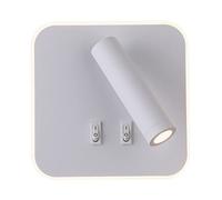 LED Spotlight, LED Square Wall Light Bedside Reading Wall Sconce Adjustable Headboard Spot Lamp, Wall Swivel Flexible Wall Lights for Bedroom Study Office Hotel