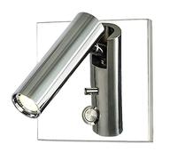 LED Spotlight, Wall Sconce with 5V 2.1A USB Charging Port and Switch, Bed Reading Lamps, Indoor Square Wall Lights Fixtures for Paintings Bedroom Hotel Headboard
