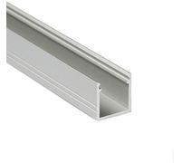 LED ST10 Profilé en aluminium pour bandes LED jusqu'à 10 mm avec cache Argenté 1 m laiteux